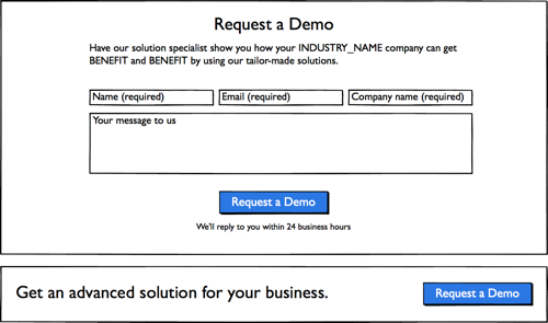 Example of a digital wireframe created in Balsamiq